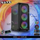 Gabinete Sate K875 Gamer 6Fan Preto Rgb Atx