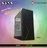Gabinete Sate K884 Gamer 1Fan Preto Rgb Atx