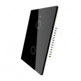 Interruptor Smart Touch Moes Zigbee Zs-Us2-Bk-Ms - 2 Interruptor Black