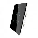 Interruptor Smart Touch Moes Zigbee Zs-Us4-Bk-Ms - 4 Interruptores