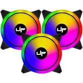 Kit Com 3 Cooler Fan De Gabinete Up Gamer Fusion, Argb 5V, 120Mm, C/Controle, Black
