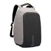 Mochila Kolke Kvm-245 Anti-Roubo Preto/Cinza Claro