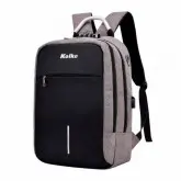 Mochila Kolke Kvm-338 C/ Cadeado Cinza Claro/Pre