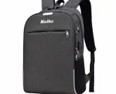 Mochila Kolke Kvm-338 C/ Cadeado Cinza Escuro/Preta
