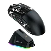 Mouse Attack Shark X11, Wireless, Usb-C, Bluetooth, Base Rgb, 22000Dpi, Preto