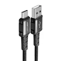 Cabo Acefast C1-04 Usb-A P/ Usb-C 1.2M Black em Topdek Informática