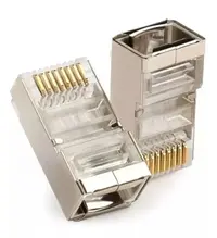 Conector Rj45 Cat5E - Blindado - 100Pcs em Topdek Informática