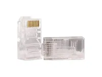 Conector Rj45 Cat5E - Transparente - 100Pcs em Topdek Informática