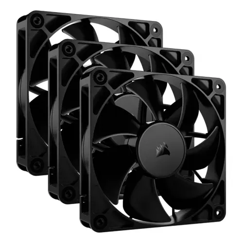Cooler Fan Corsair Rs120 120Mm Pwm 3X1 Black  Co-9050189-Ww