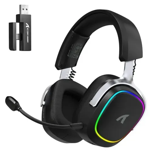Headset Gamer Attack Shark G800 Wireless Bluetooth Com Cabo E Microfone Compatível Pc, Ps4 E Ps5 Preto