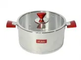 Conjunto de Panelas Ar-Yildiz Piramit 10 Pecas Inox Vermelho