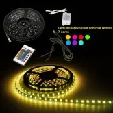 Fita Flexivel com 150 LEDs com 7 cores, rolo de 5m