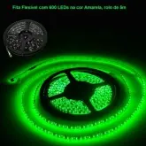 Fita Flexivel com 600 LEDs na cor Verde, rolo de 5m
