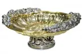 Fruteira Chinelli Nettuno com Base Dourado