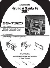 Moldura Metra Santa Fe Part Number 95-7325
