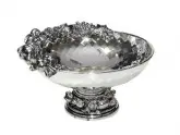 Tigela Chinelli Diamante C/Base Prata