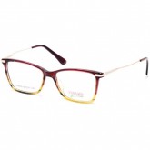 Óculos de Grau Visard VS4030 Feminino, Tamanho 51-17-140 C1, Metal e Acetato - Dourado, Vermelho e Amarelo