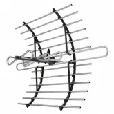 Antena para TV Digital Externa Bak BK-ANT184-EX UHF/VHF/HDTV/DAB - Preto e Prata