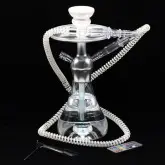 Arguile Shisha Fumée com luz de led RGB e Controle, Pequeno - Prata