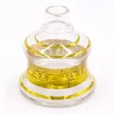 Base de Vidro para Arguile MYA-12 Transparente/Dourado