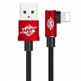 Cabo Gamer Lightning para iPhone Baseus Elbow MVP 2M 1.5A - Vermelho