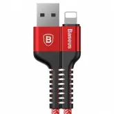 CABO LIGHTNING PARA IPHONE BASEUS CALZJ-B09 CONFIDANT 1.5 METROS - VERMELHO