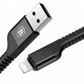 Cabo Lightning para Iphone Baseus Fish Eye Spring 2A 1M - Preto