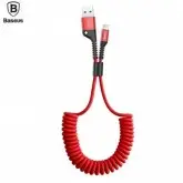 Cabo Lightning para Iphone Baseus Fish Eye Spring 2A 1M - Vermelho