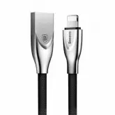 Cabo Lightning para iPhone Baseus Zinc Alloy 1M 2A - Preto