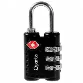 Cadeado Executivo Quanta QTCES100 com 3 Dígitos TSA - Preto