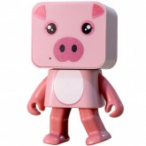 Caixa de Som Portátil Goal Pro Dancing Pig 3W, Bluetooth/USB/SD - Pequeno - Rosa