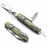Canivete Tático HY NF5309 com Bússola e 10 Funções - Verde Camuflado