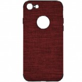 Capa para iPhone 7/8 Wesdar Material de Tecido - Vermelho Escuro e Preto