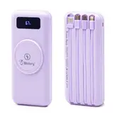 Carregador Portátil Wireless Blulory 10000Mah Com 4 Cab