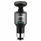 Carregador Veicular Ldnio CM20 com Fone de Ouvido, Bluetooth, 1 Porta Usb, Magnético, 2.4A - Cinza Escuro