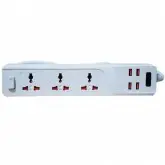 Filtro de Linha Luo BKL-03 com 3 Tomadas 4 Usb 3.4A - Branco