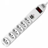 Filtro de Linha Mox MO-SL7906 com 6 Tomadas 2 Portas Usb - Branco