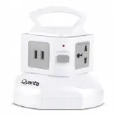 Filtro de Linha Quanta QTEFL0850 3 Tomadas, 2 USB Bivolt - Branco