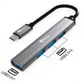 Hub Adaptador Multiporta 4Life Flu4-C Usb-C / 4 En 1 /
