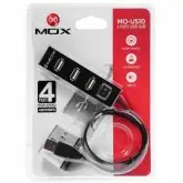 Hub Usb Mox MO-US10 High Speed 4 Portas 2.0 - Preto