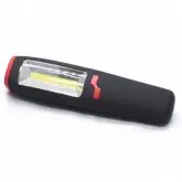 Lampada de Emergência Tática Police PE-37 com Lanterna, 37 Leds, Magnético - Preto e Vermelho
