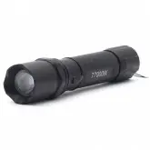 Lanterna Led Tática 77000W com Carregador Veicular, 4800mAh Recarregável 3.7V - Preto