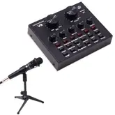 Microfone E300 C/Mixer Placa De Som Bt V8 Live $