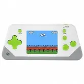 Mini Game Retro Portátil Bak BK-8047 Tela 2.5? 240 Jogos ? Branco e Verde