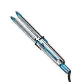 Prancha para Cabelo Genove Optima 3000 Professional com Nano Titanium 465°F Bivolt - Prata e Azul