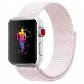 Pulseira 4Life de Nylon Loop para Apple Watch 38mm, Velcro - Rosa Claro