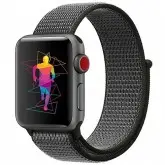 Pulseira 4Life de Nylon Loop para Apple Watch 38mm, Velcro - Verde Escuro e Cinza