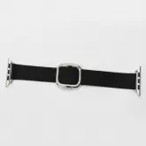 PULSEIRA 4LIFE PARA APPLE WATCH DE COURO COM FIVELA MAG. - 42MM - PRETA