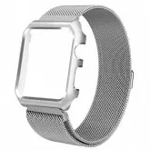 Pulseira com Case 4Life de Aço Inoxidável Estilo Milanês para Apple Watch 42mm, Magnético - Prata