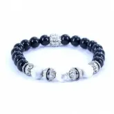 PULSEIRA VAN CROFT PRETA BRANCO E PRATA